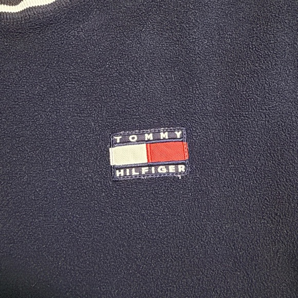 Vintage 90’s Tommy Hilfiger fleece blue sweatshirt. S - Picture 2 of 9